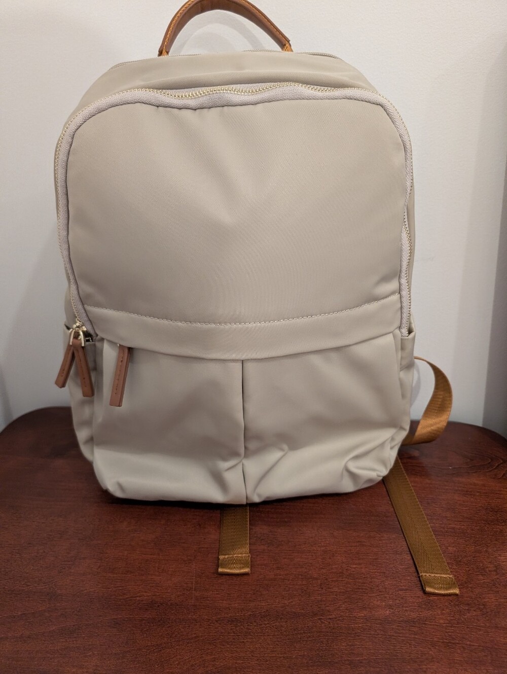 Beige Backpack with Brown Accents NWOT